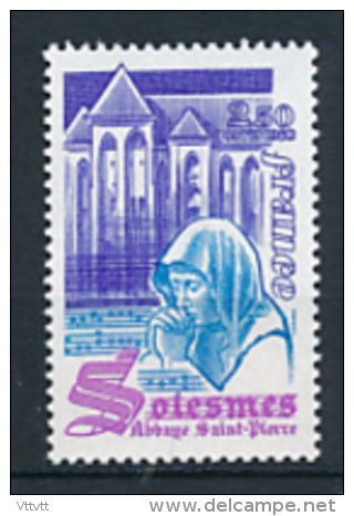 FRANCE, 1980, N° 2112** (Yvert Et Tellier) TBE, L´Abbaye Saint-Pierre De Solesmes - Abdijen En Kloosters