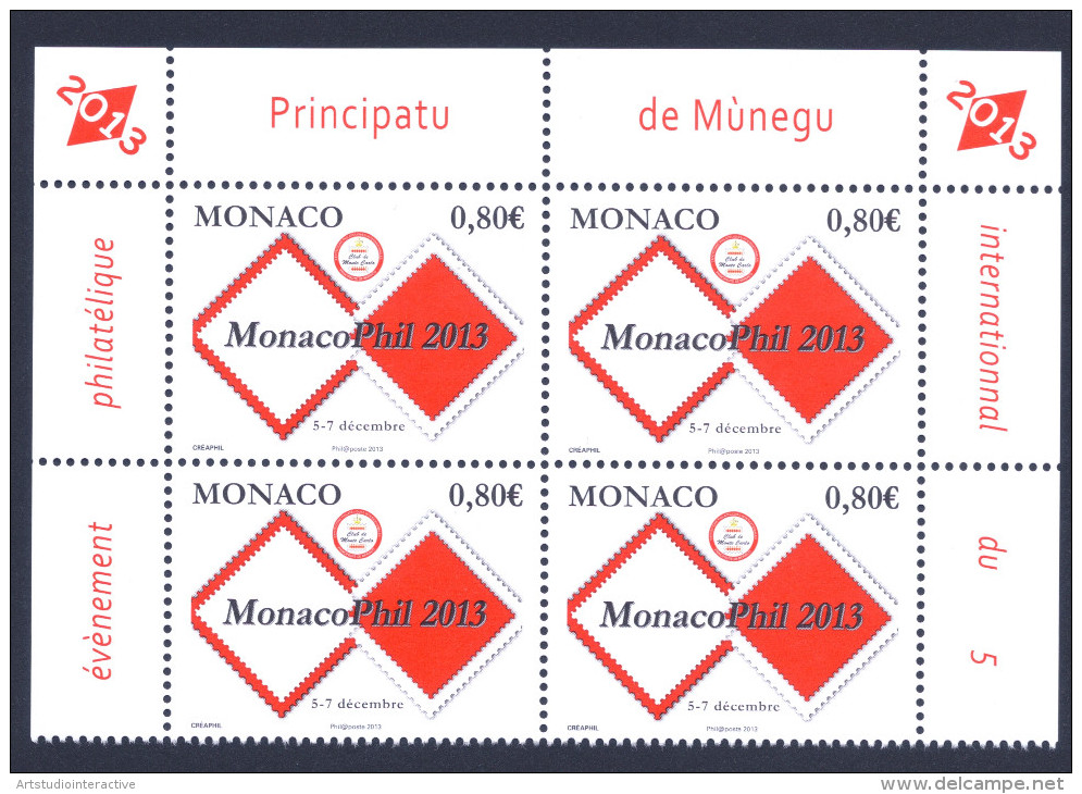 2013 MONACO "MONACOPHIL 2013" QUARTINA MNH - Unused Stamps