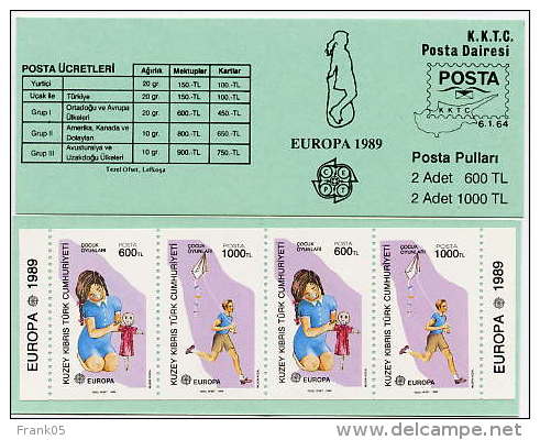 Türkisch Zypern / Turkish Republic Of Northern Cyprus / Chypre Turc 1989 MH/booklet EUROPA ** - 1989