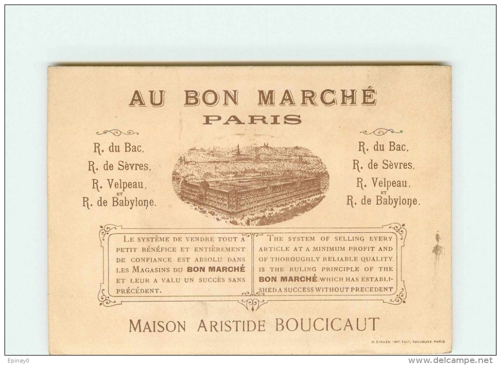 PRIX FIXE - AU BON MARCHE - MALHEUR AUX VAINCUS - GAULOIS BRENNUS - BALANCE - édit. SIRVEN - Au Bon Marché