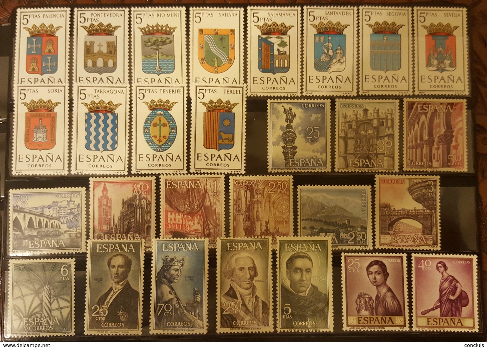 España 1965. Año Completo. Nuevos Sin Fijasellos. Numeración EDIFIL1631-1695 - Collections