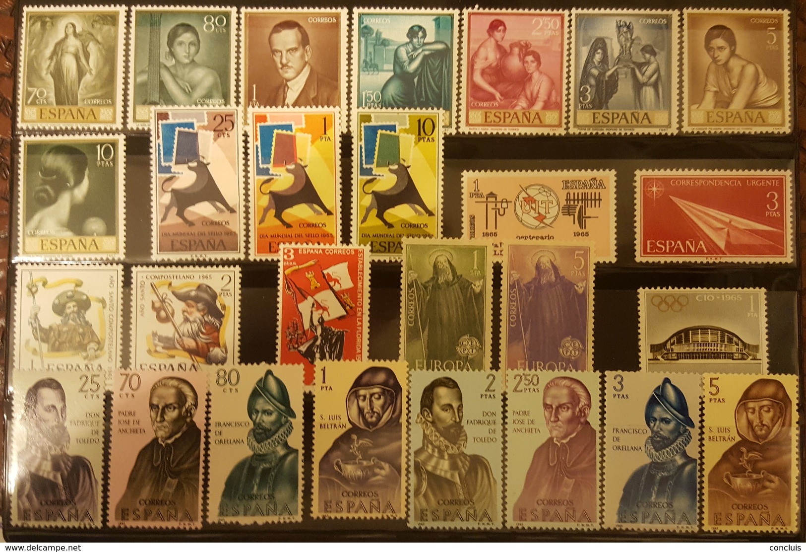 España 1965. Año Completo. Nuevos Sin Fijasellos. Numeración EDIFIL1631-1695 - Collections