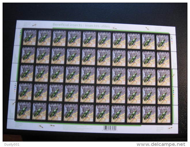 F10-46  SC# 2407  Feuille De 50,  Insectes Utiles, Assassin Bug, Beneficial Insects; Sheet Of 50;  2010 - Full Sheets & Multiples