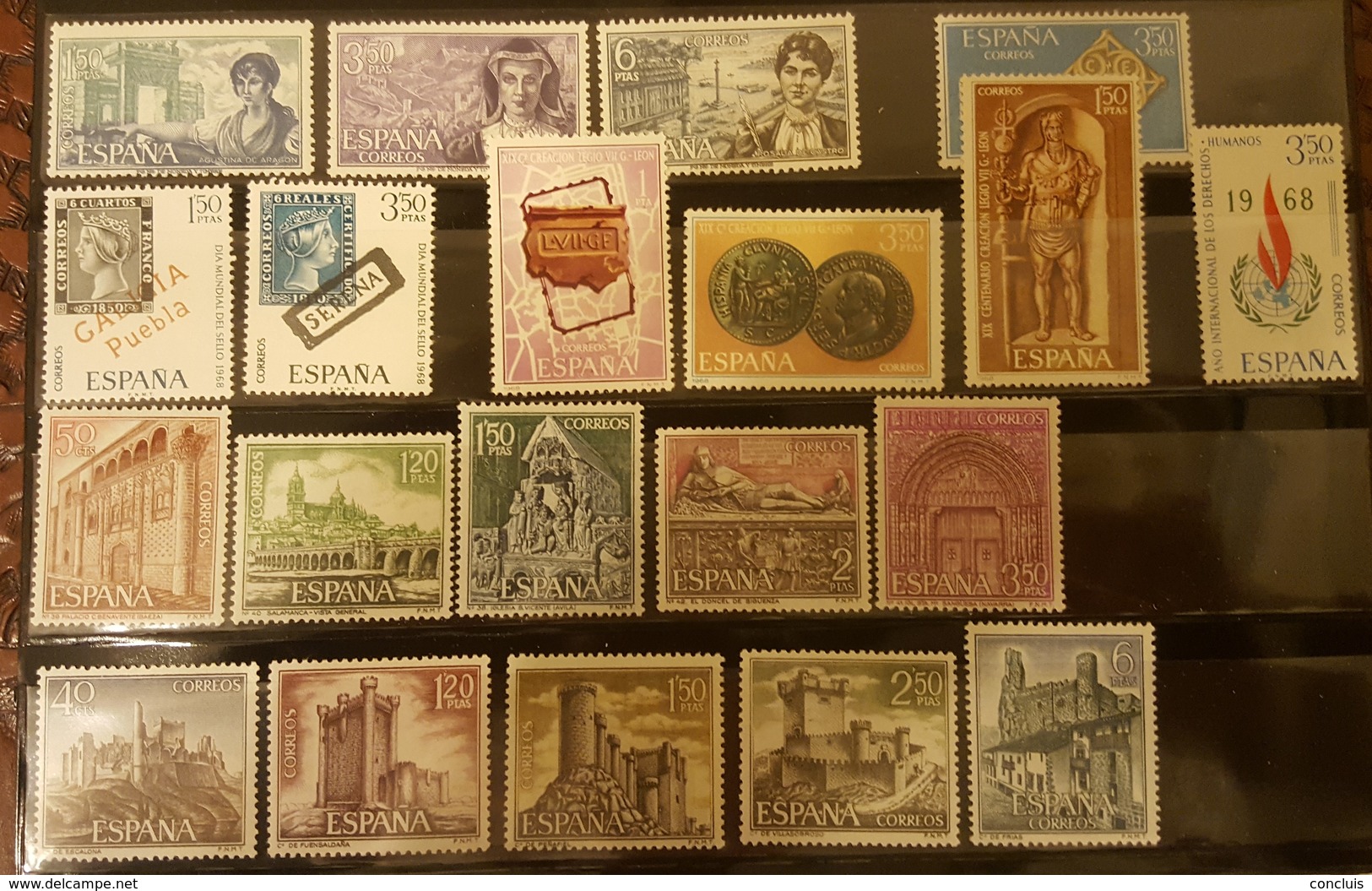 España 1968. Año Completo. Nuevos Sin Fijasellos. Numeración EDIFIL1839-1897 - Collections