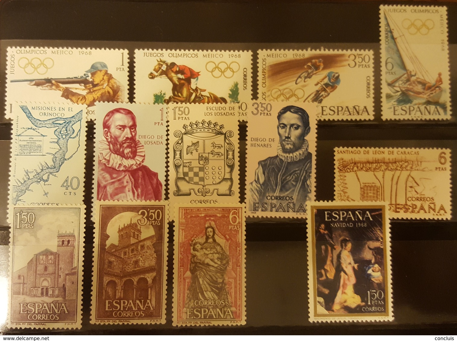 España 1968. Año Completo. Nuevos Sin Fijasellos. Numeración EDIFIL1839-1897 - Collections