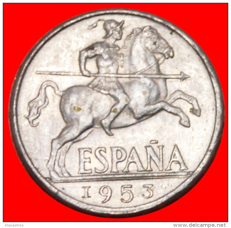 * IBERIAN RIDER★ SPAIN 10 CENTIMOS 1953! LOW START&#9733;NO RESERVE! - 10 Centimos