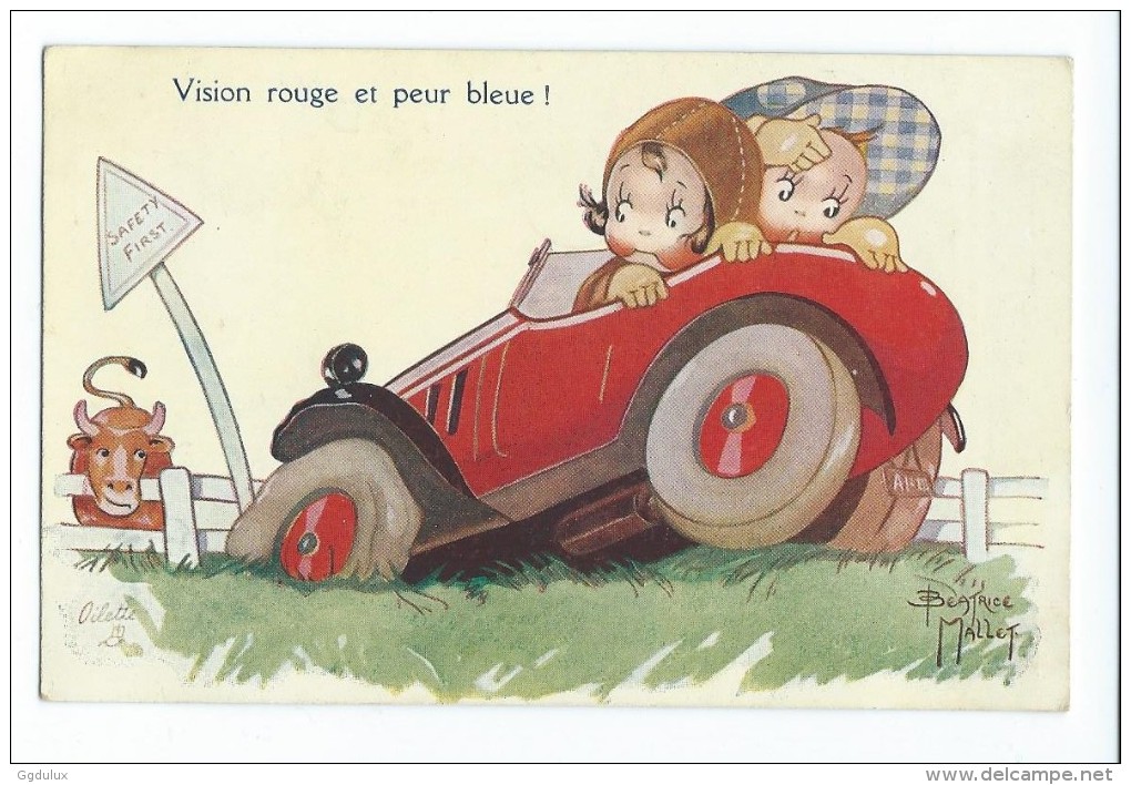 B Mallet / Vision Rouge Et Peur Bleue /  Carte Ecrite Dans Les Années 30 Ou 40 - Mallet, B.