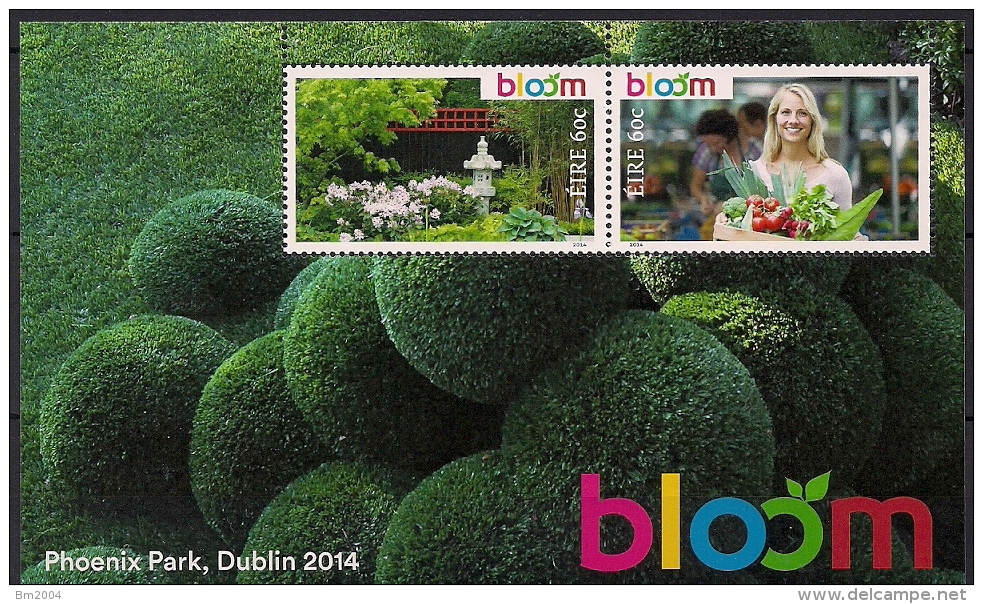 2013 Irland  Mi. Bl 93  **MNH     Gartenfestival „Bloom 2014“, Dublin - Nuovi