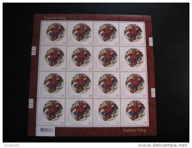 F11-19  SC# 2436  Feuille De 16, Art Canada, D. Odjig  Art Canada; Sheet Of 16;    2011 - Full Sheets & Multiples