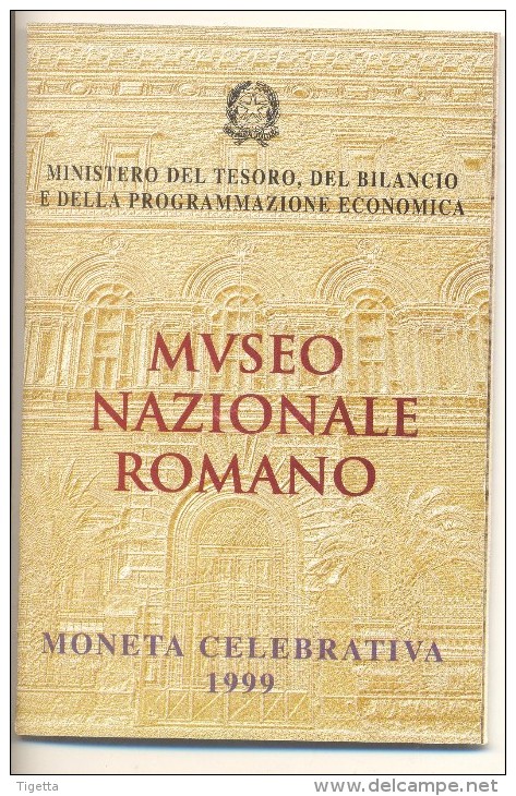 ITALIA 2000 LIRE  MONETA CELEBRATIVA ARGENTO  "MUSEO NAZIONALE ROMANOI" ANNO 1999 - Herdenking