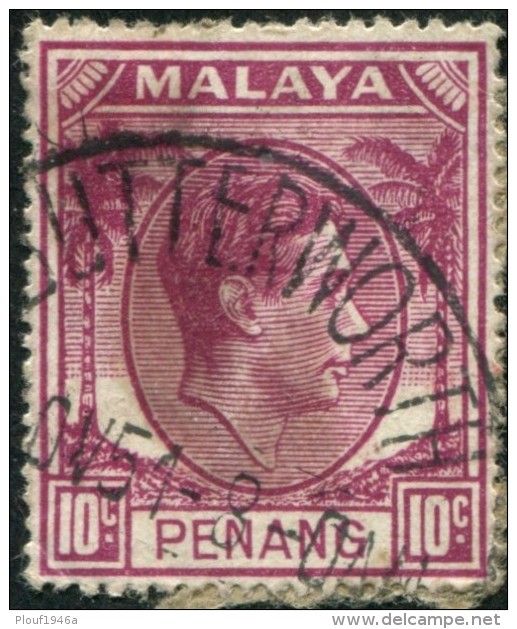Pays : 300 Malaysia : Etats Fédérés De Malaysia (Penang) (colonie Britannique)  Yvert Et Tellier N° :   9 (o) - Penang