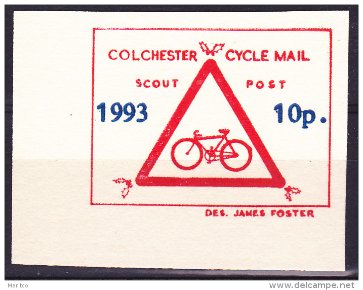 GB Colchester Scout Cycle Mail 1993 Proof On Card Bicycle Velo Fahrrad Fiets - Wielrennen