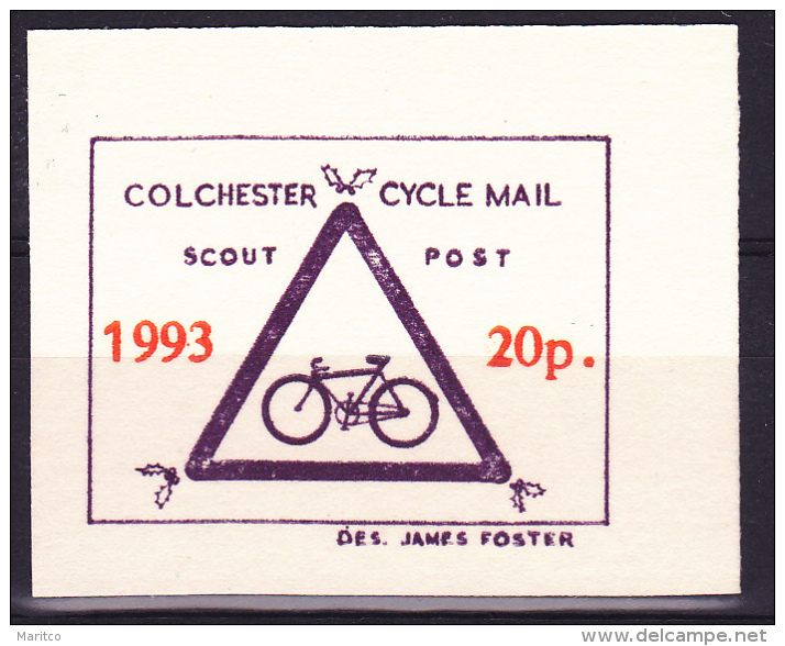 GB Colchester Scout Cycle Mail 1993 Proof On Card Bicycle Velo Fahrrad Fiets - Wielrennen