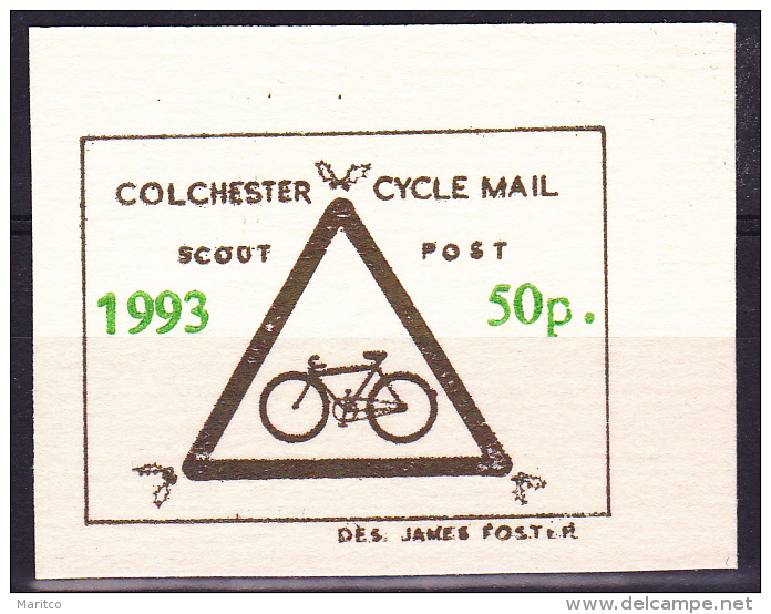 GB Colchester Scout Cycle Mail 1993 Proof On Card Bicycle Velo Fahrrad Fiets - Wielrennen