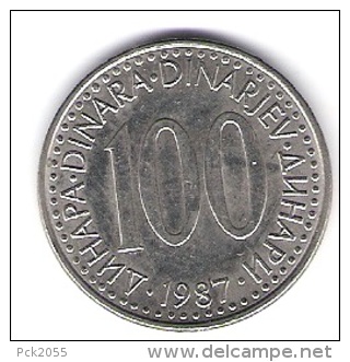 Jugoslawien 100 Dinara K-N-Zk 1987 Schön Nr.89 / KM 114 - Jugoslawien