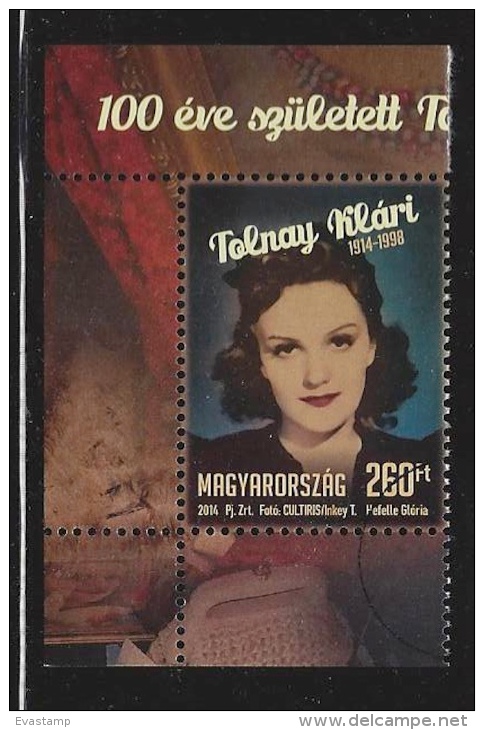 HUNGARY-2014. SPECIMEN - Klári Tolnay, Famous Hungarian Actress - Used Stamps