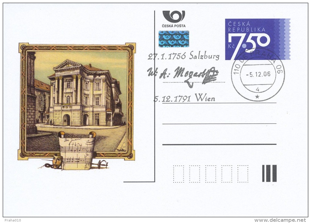 Czech Rep. / Postal Stat. (Pre2006/98cp) Wolfgang Amadeus Mozart (6 Pieces) - 250th Birth Anniversary - Postcards