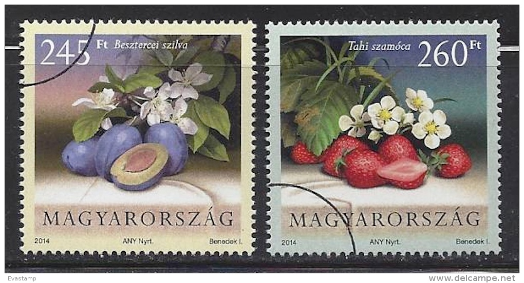 HUNGARY-2014. SPECIMEN  - Fruits / Paintings - Used Stamps