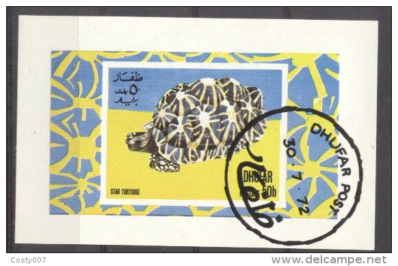 Dhufar 1972 Turtles, Mini Imperf.sheet, Used AI.008 - Oman