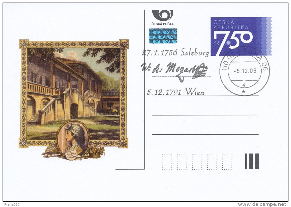 Czech Rep. / Postal Stat. (Pre2006/11cp) Wolfgang Amadeus Mozart - 250th Birth Anniversary, Commemorative Postmark - Postkaarten