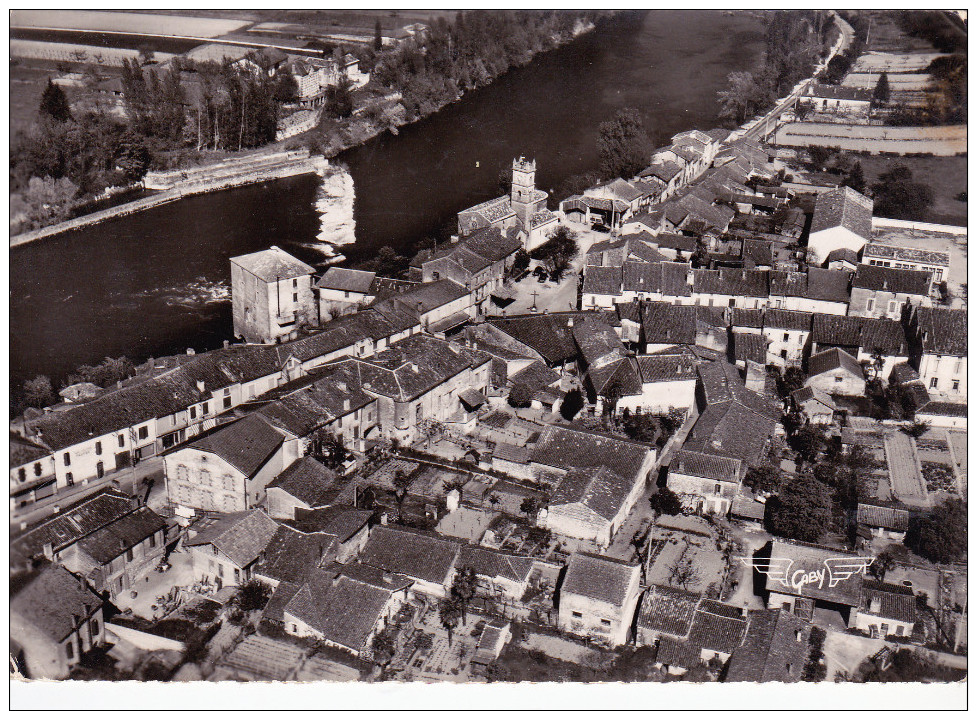 CPSM  Dentelée NB  De  PORT De PENNE  (47)  -  Vue Générale Aérienne   //  TBE - Autres & Non Classés