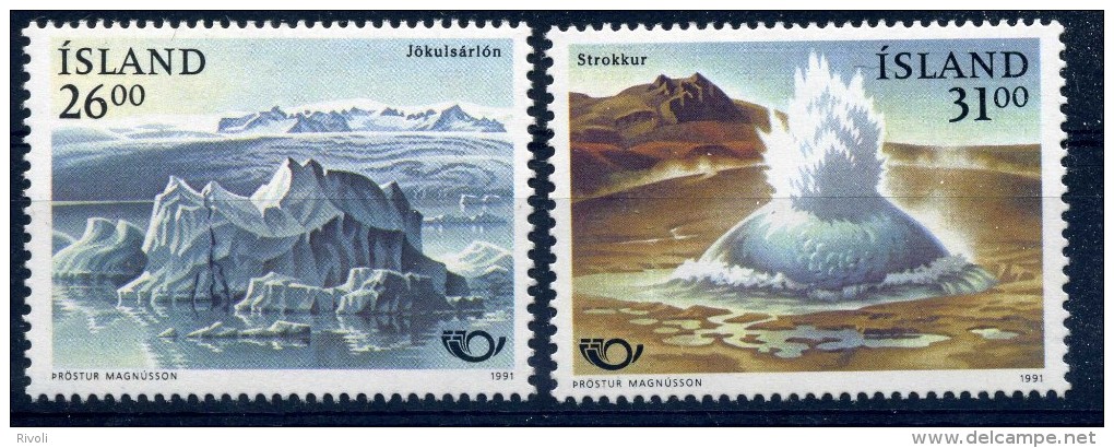 ISLANDE 1991 N° YVERT 697/698 LUXE ** - Oblitérés