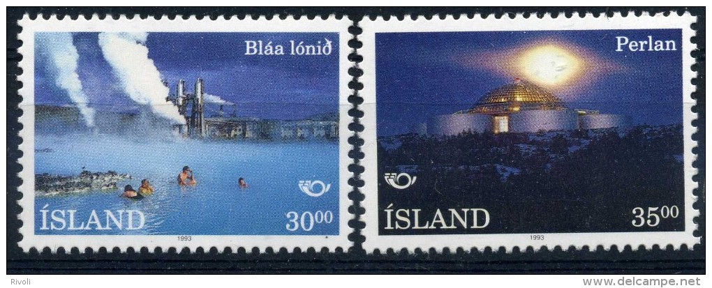 ISLANDE 1993 N° YVERT 737/738 LUXE ** - Oblitérés