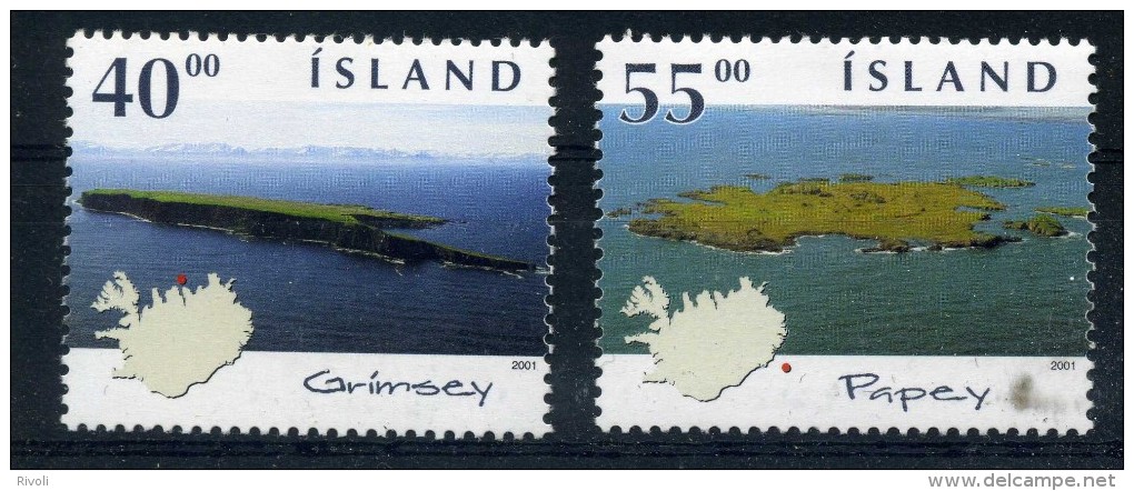 ISLANDE 2001 N° YVERT 921/922 LUXE ** - Oblitérés