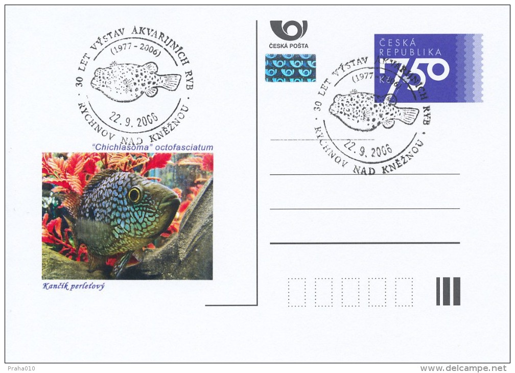 Czech Rep. / Postal Stat. (Pre2006/97cp) Aquarium Fish (3 Pieces) - Commemorative Postmarks - Postcards