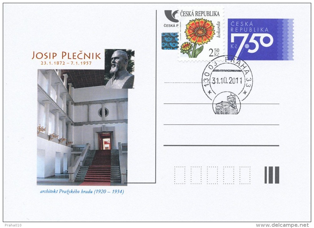 Czech Rep. / Postal Stat. (Pre2007/02cp) Josip Plecnik (1872-1957) Slovene Architect "Architect Of Prague Castle" - Postkaarten