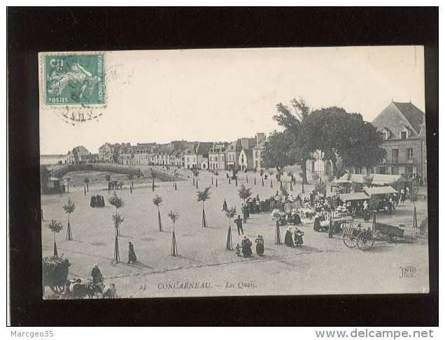 29 Concarneau Les Quais édit. ND N° 23 Animée Marché Coiffe - Concarneau