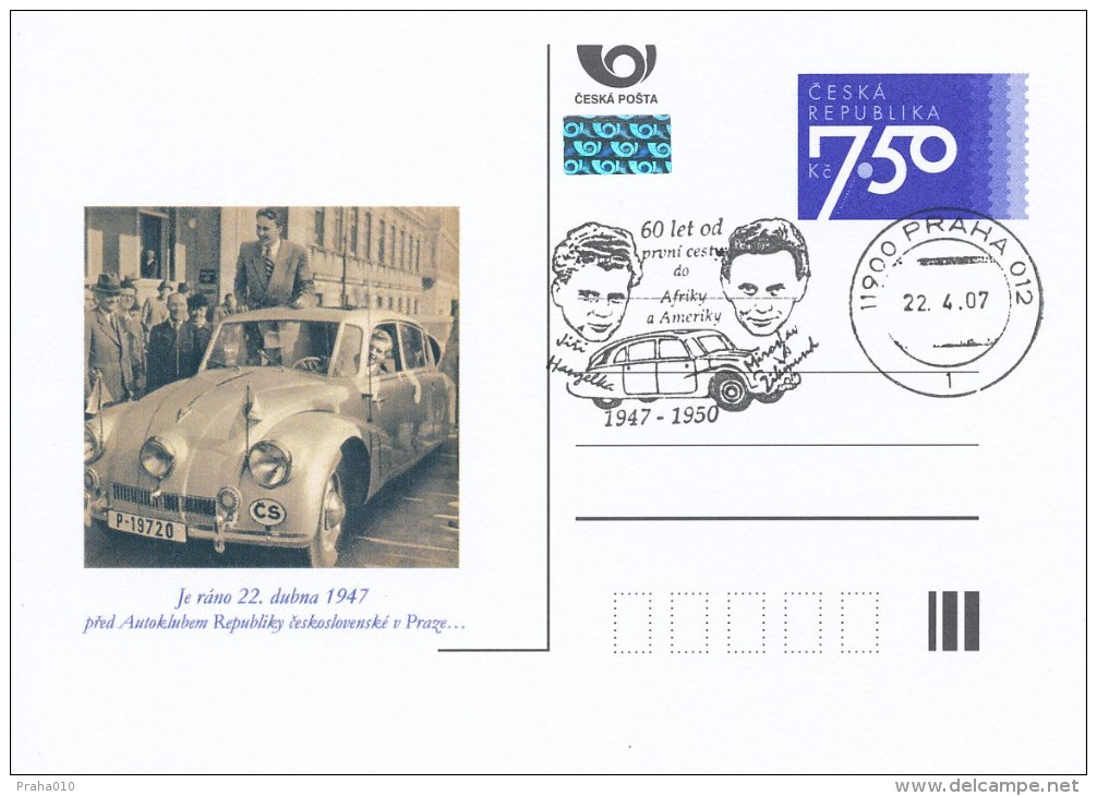 Czech Rep. / Postal Stat. (Pre2007/10cp) Jiri Hanzelka (1920-2003) & Miroslav Zikmund (1919) Czech Travelers And Writers - Cartes Postales