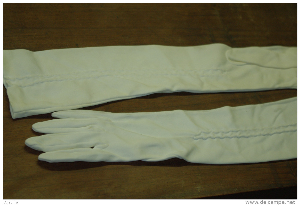 GANTS FEMME Très Longs BLANC  RETRO  45 Cms - Alta Moda