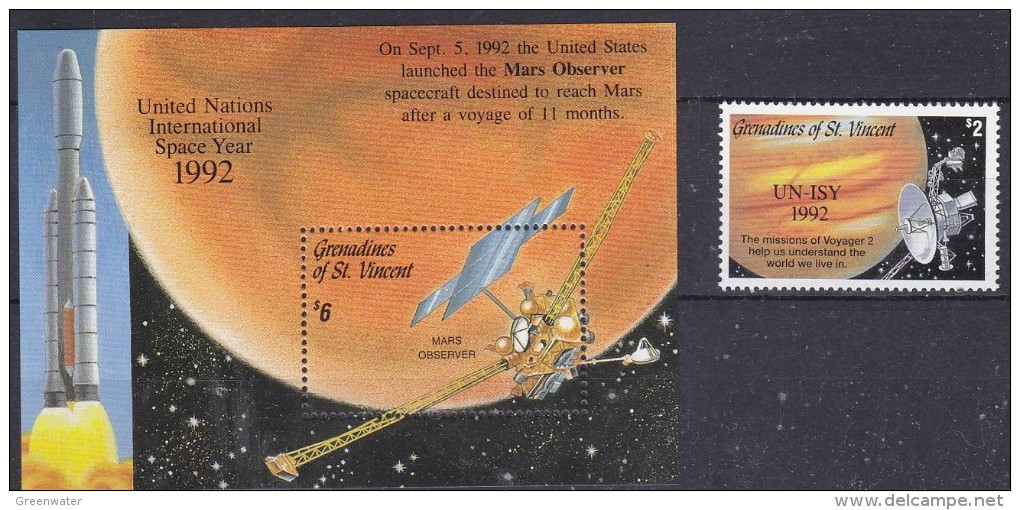 Grenadines Of St. Vincent 1992 UN-ISY Space 1v   + M/s ** Mnh (18327) - St.Vincent E Grenadine