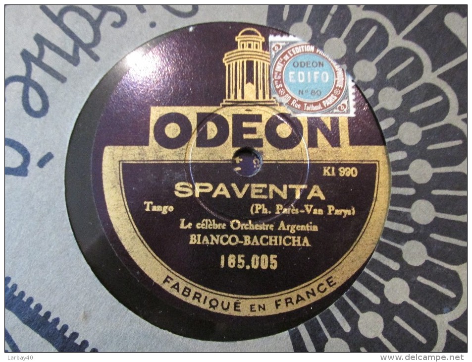 78 Tours Torcacita Spaventa  - Bianco Bachicha - Odeon 165005 - 78 T - Discos Para Fonógrafos