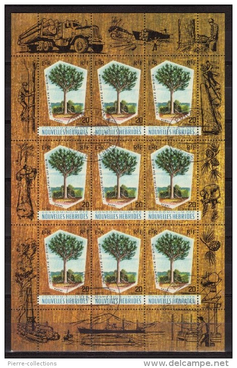 Nouvelles-Hébrides N° 280 - Feuillet Oblitéré - Légende Française - Industrie Du Bois - Used Stamps