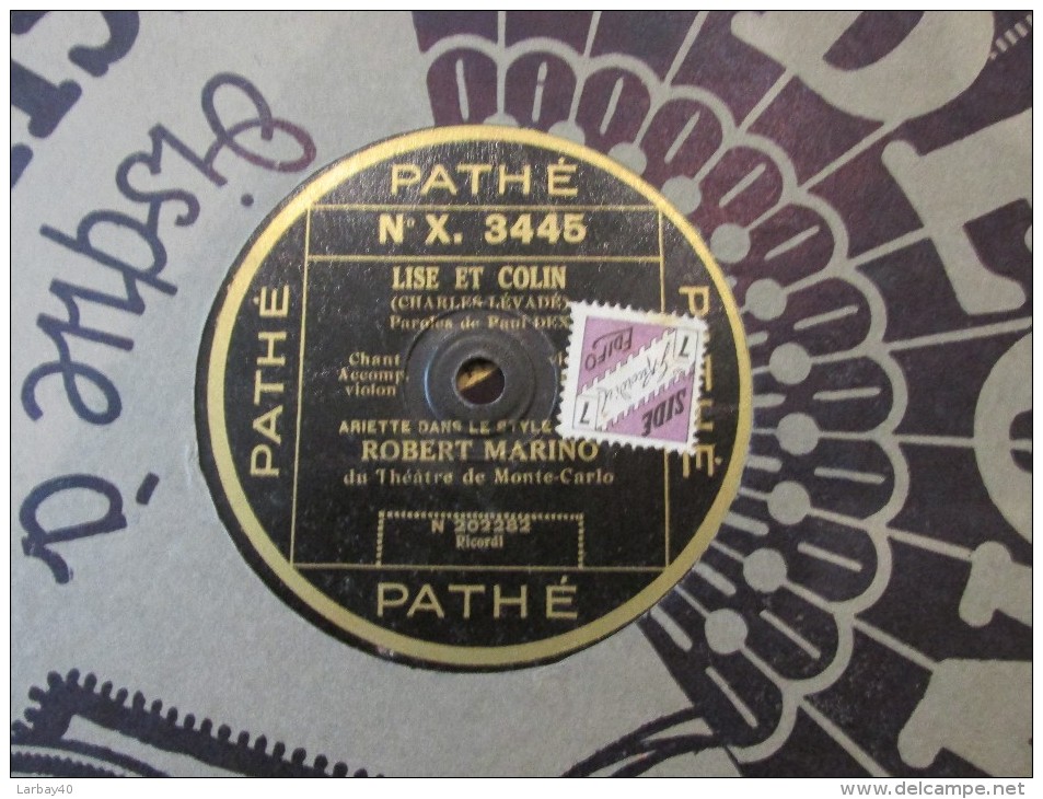 78 Tours Lise Et Colin  - Tango Des Fauvettes - Robert Marino  - Pathe 3445 - 78 Rpm - Gramophone Records