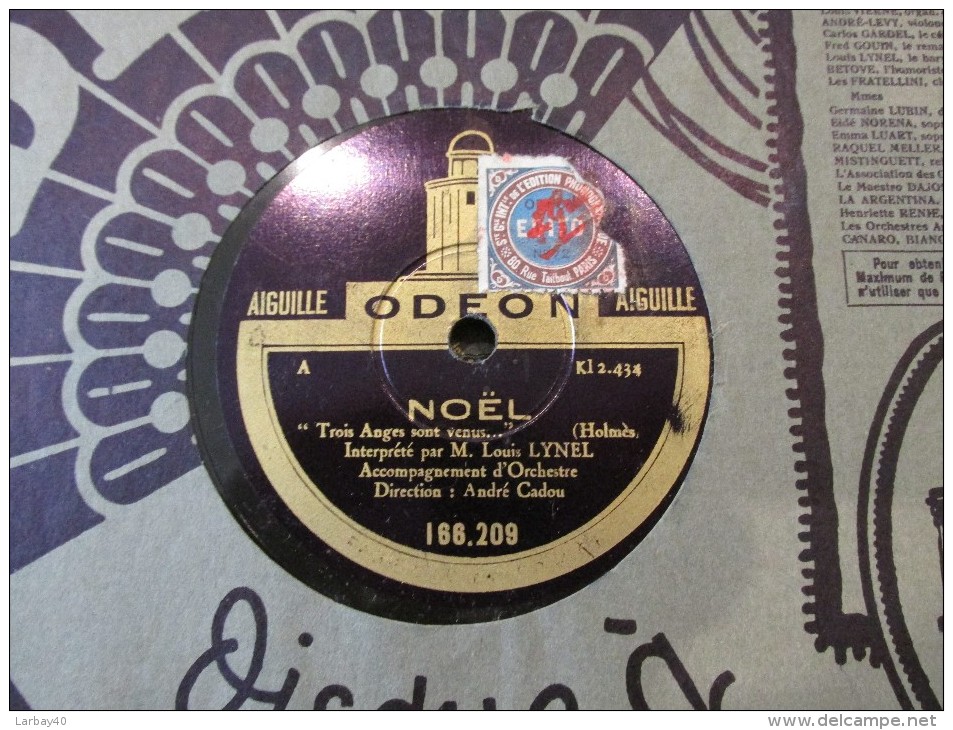 78 Tours Noel  - Louis Lynel - Odeon 166 209 - 78 Rpm - Schellackplatten