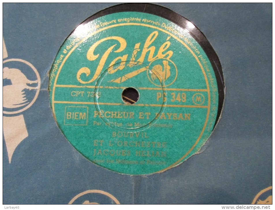 78 Tours D'ou Viens Tu / Pecheur Et Paysan - Bourvil  Pathe Pg349 - 78 Rpm - Gramophone Records