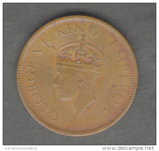 INDIA QUARTER ANNA 1942 GEORGE VI CONIO LEGGERAMENTE DEFORMATO - India