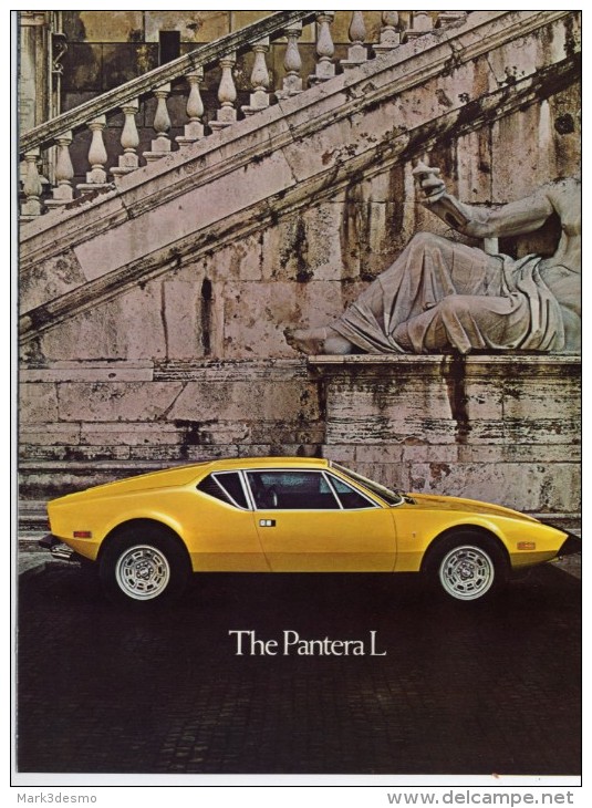 De Tomaso Pantera L 1973 1a Serie 1973 Depliant Originale In Inglese Rare Factory Brochure Original English Text - Cars