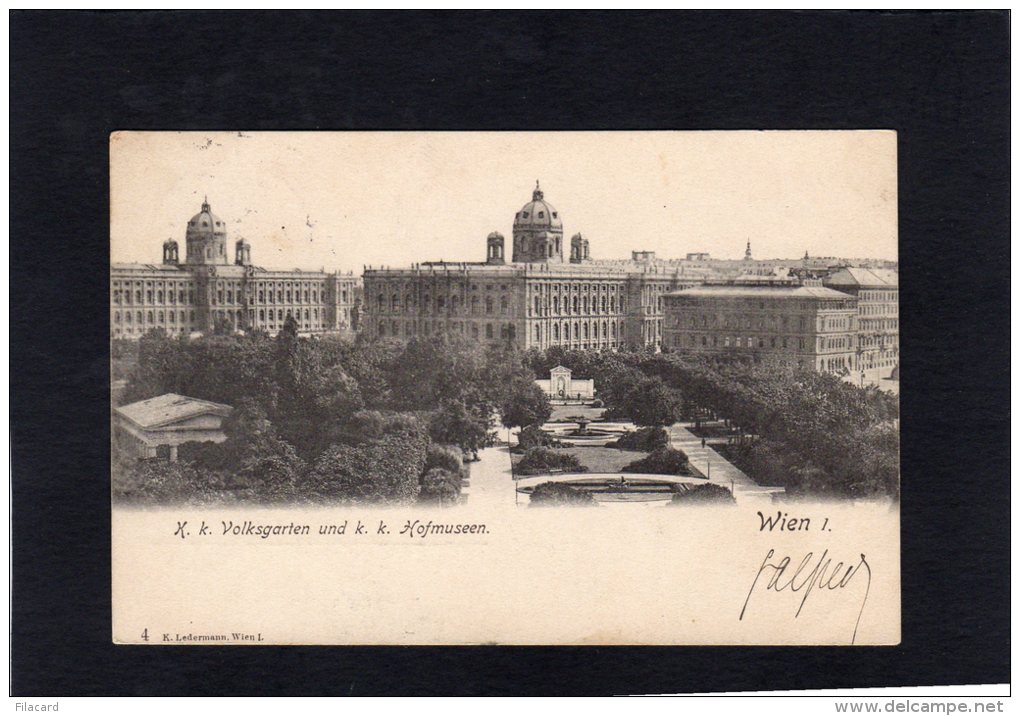 50234     Austria,   Wien,  K. K. Volksgarten  Und K. K. Hofmuseen,  VG  1905 - Museen