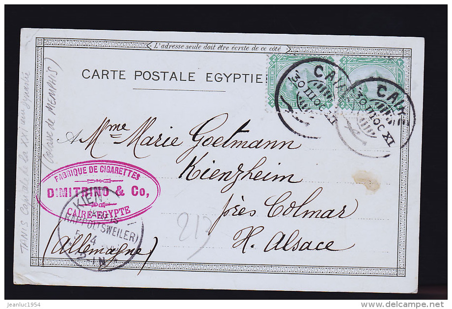 EGYPTE 1900 TOP CARTE - Autres & Non Classés