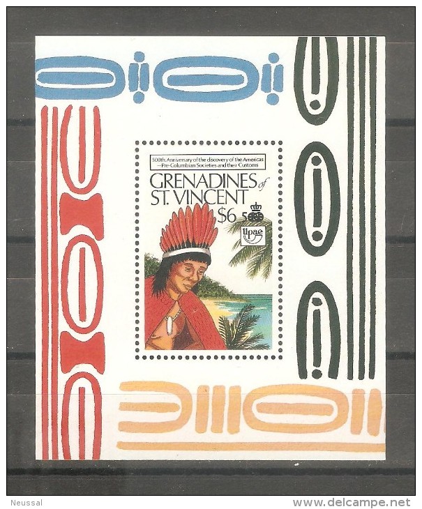 Hb-24a Grenadines Of St.vincent. - Cristóbal Colón