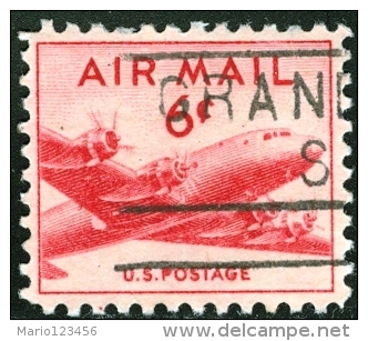 STATI UNITI D’AMERICA, UNITES STATES OF AMERICA, USA,POSTA AEREA, 1949,  USATO, Mi 553A, Scott C39, YT PA35 - 2a. 1941-1960 Usados