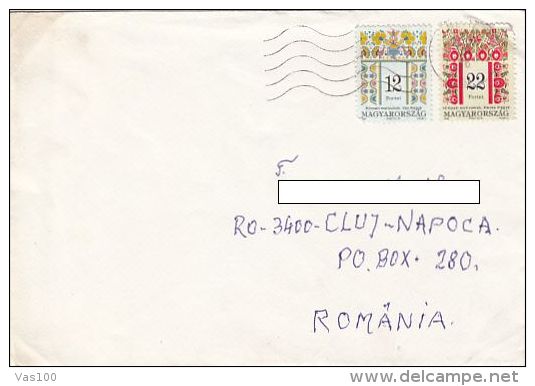 FOLKLORE MOTIFFS, STAMPS ON COVER, 2001, HUNGARY - Lettres & Documents