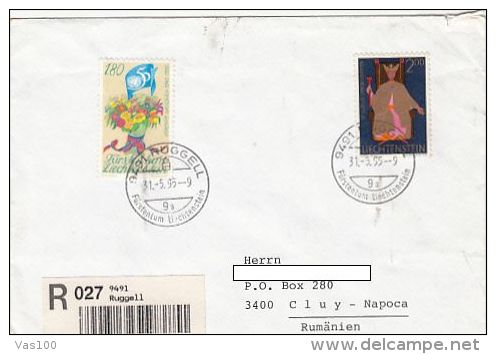 UNITED NATION, FLOWERS, ST LUZIUS, STAMPS ON REGISTERED COVER, 1995, ITALY - Storia Postale