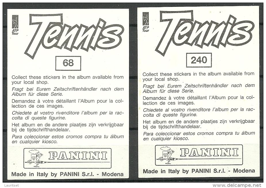 Aufkleber Stickers Panini Made In Italy Tennis - Altri & Non Classificati