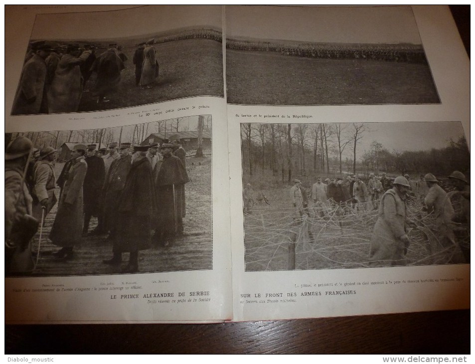 1916 GUERRE MONDIALE :Prince ALEXANDRE De SERBIE; Jouet Allemand  "Le Village Français Bombardé" (Das Zerschossene Dorf - L'Illustration