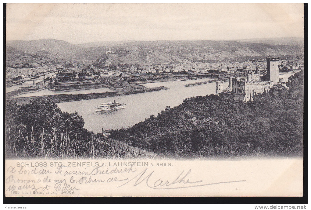 CPA - (Allemagne) Schloss Stolzenfels U. Lahnstein A. Rhein - Lahnstein